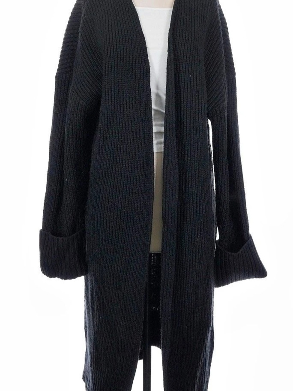 WEWOREWHAT Long Cardigan in Black XS/S Like New